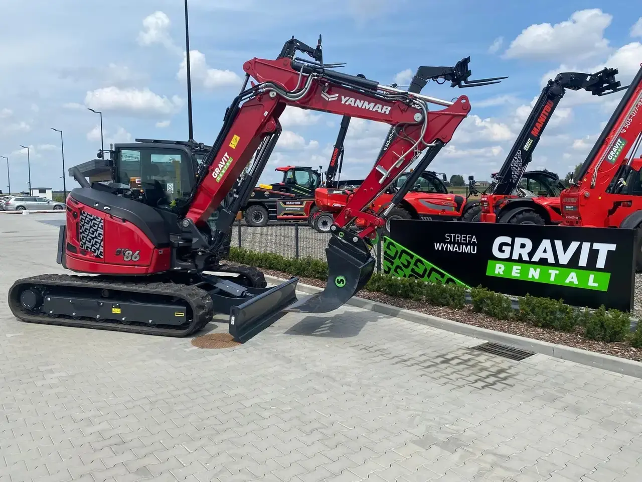 Wynajem koparki gąsienicowej Yanmar SV86 2PB - zdjęcie 1 z 11