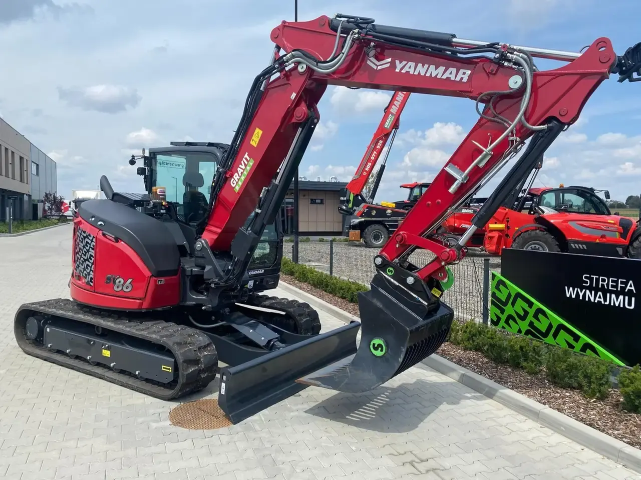 Wynajem koparki gąsienicowej Yanmar SV86 2PB, miniatura zdjęcia 2 z 11.